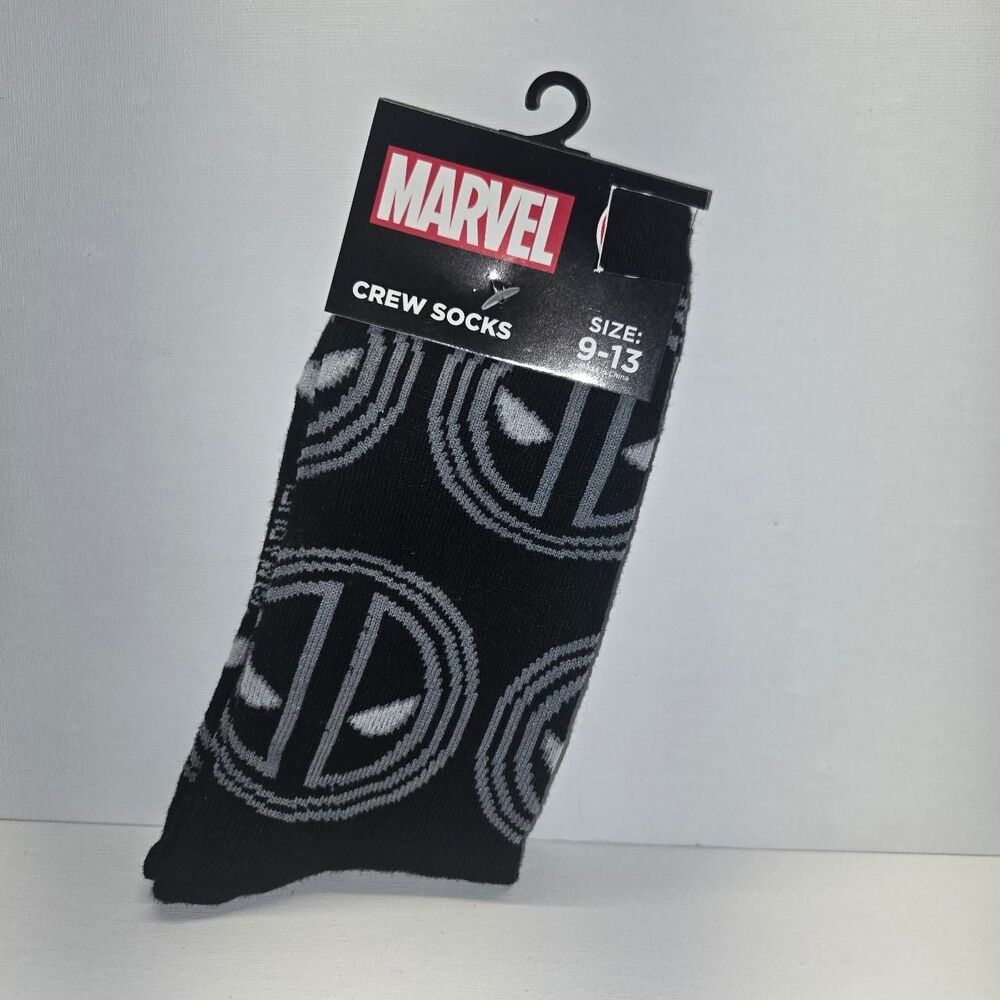 Marvel Men's Black Socks